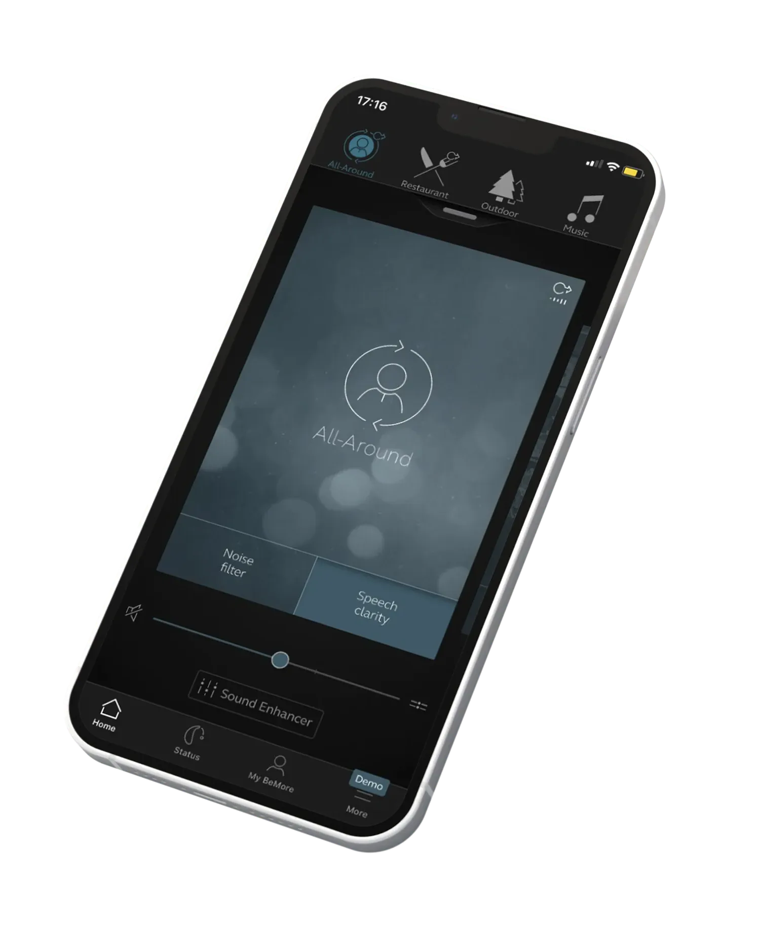 Aplikacija Danavox BeMore za upravljanje slušnih aparatov